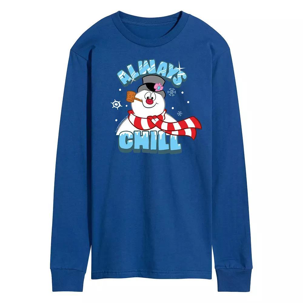 Men's Frosty The Snowman Always Chill Long Sleeve Tee,  Product Image