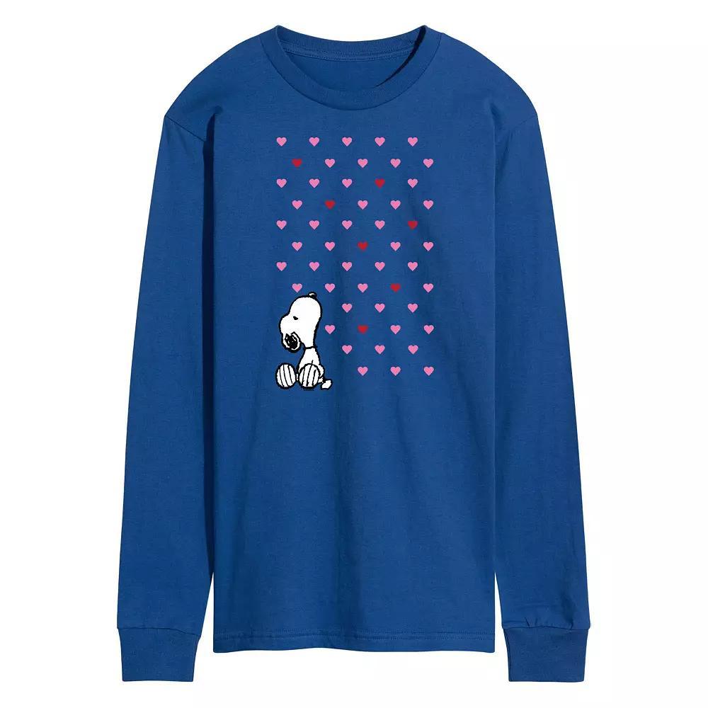 Men's Peanuts Snoopy Heart Long Sleeve Graphic Tee,  Product Image