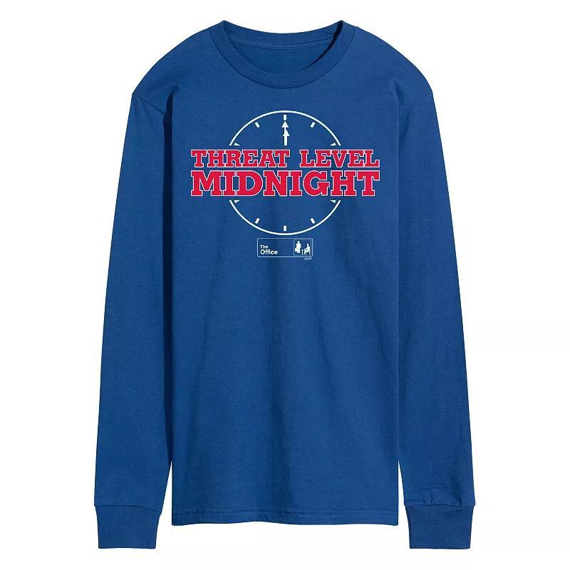 Men's The Office Threat Level Midnight Long Sleeve Tee,  Product Image