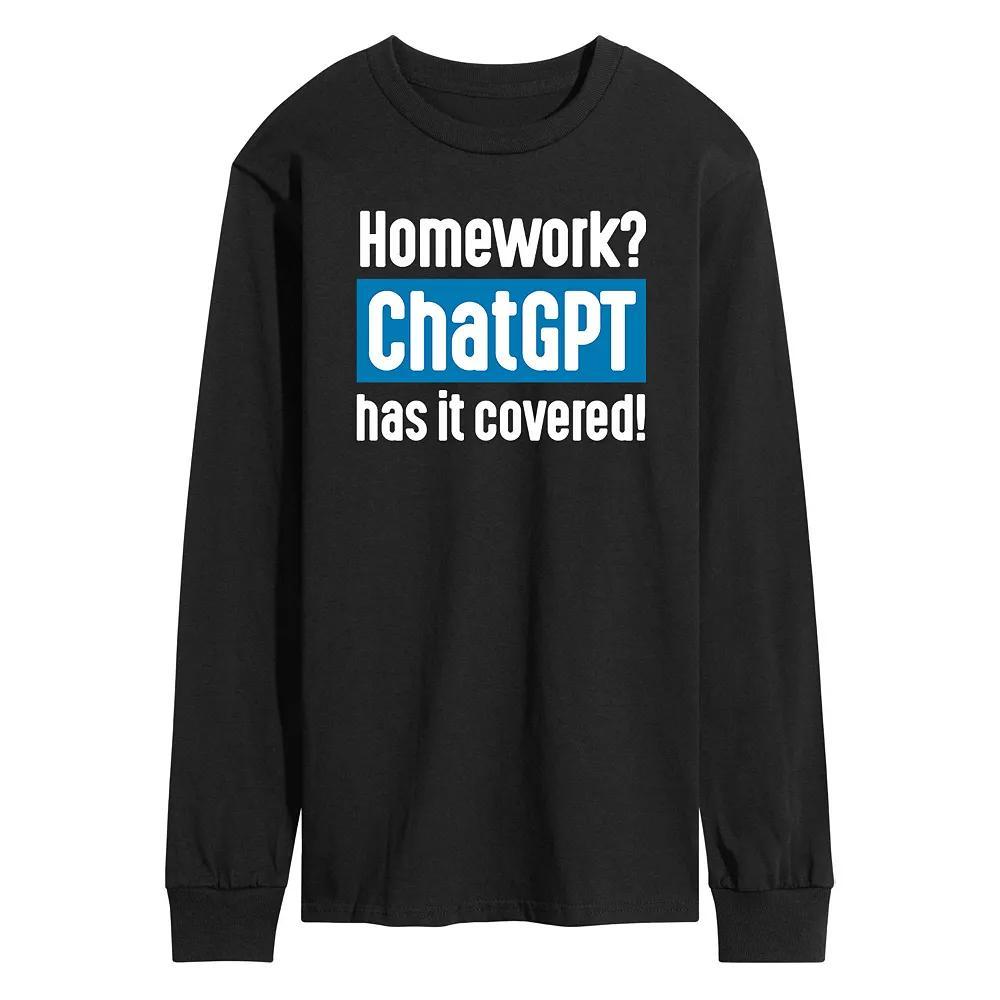 Men's Homework ChatGPT Long Sleeve Graphic Tee Graphic Tee,  Product Image