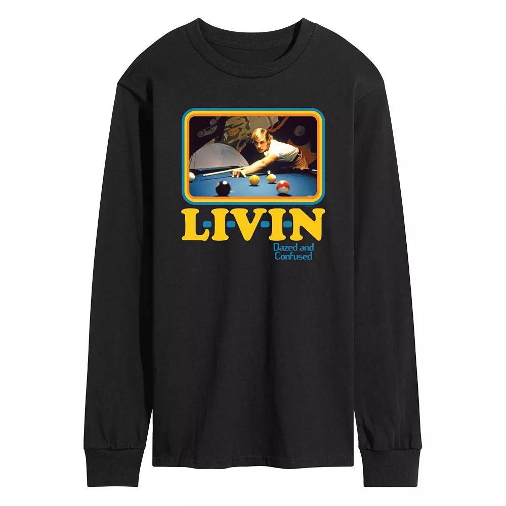 Men's Dazed and Confused L-I-V-E-N Long Sleeve Graphic Tee, Size: Medium, Black Product Image