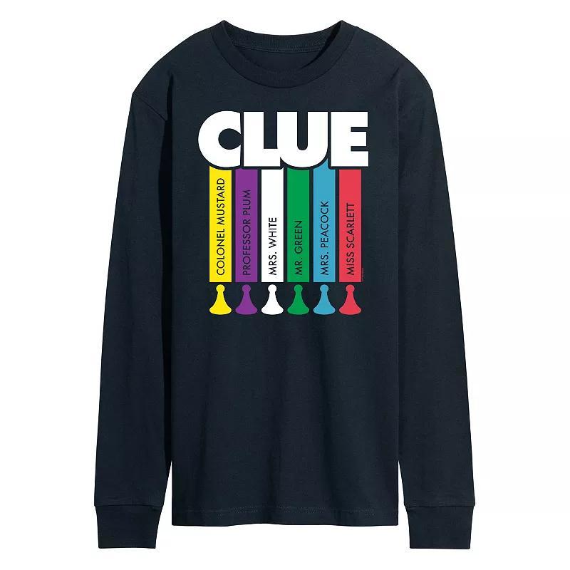 Mens Clue Logo Characters Long Sleeve Graphic Tee by Hasbro Product Image