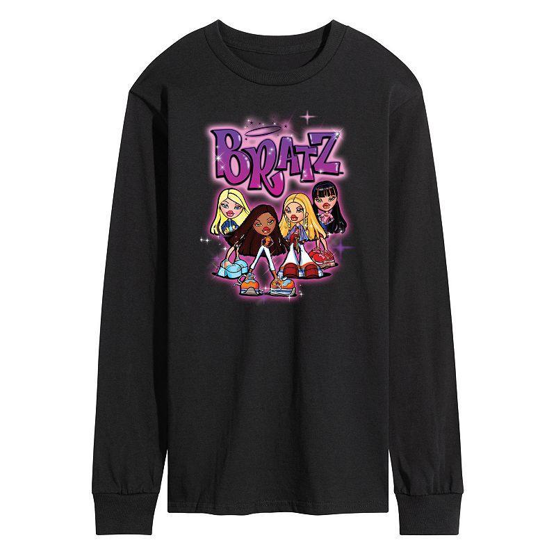 Men's Bratz Doll Group Long Sleeve Graphic Tee, Size: XL, Black Product Image