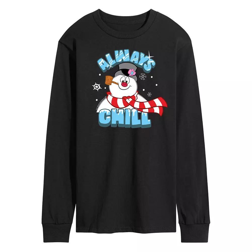 Men's Frosty The Snowman Always Chill Long Sleeve Tee,  Product Image