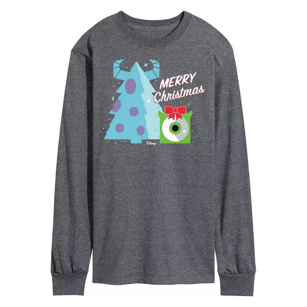 Disney / Pixar's Monsters Inc. Men's Merry Christmas Long Sleeve Graphic Tee,  Product Image
