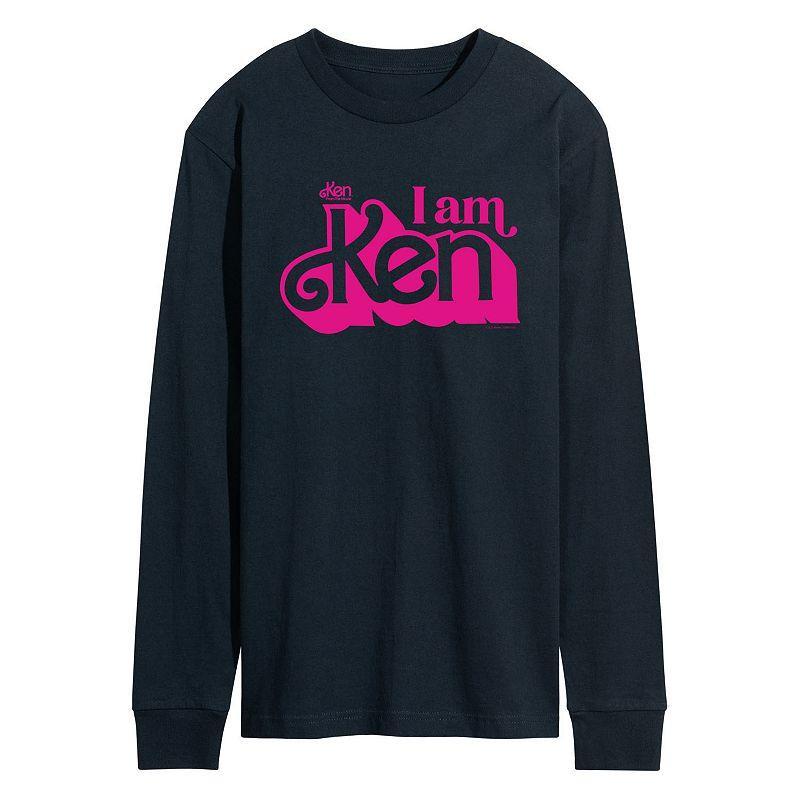 Men's Barbie™ The Movie I Am Ken Long Sleeve Graphic Tee, Size: Small, Black Product Image