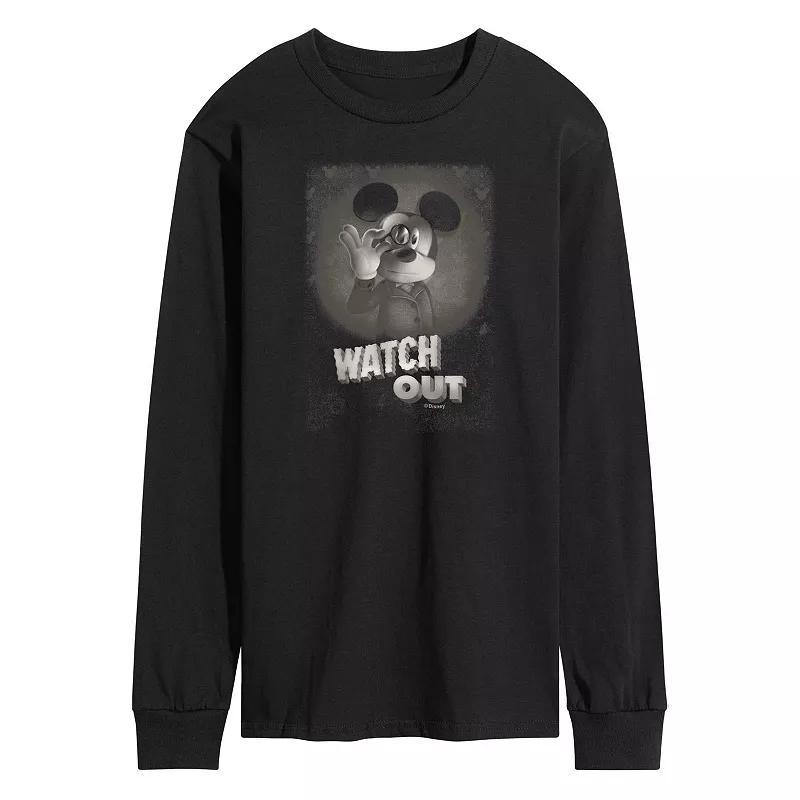 Men's Willy Wonka Cast Photo Long Sleeve Graphic Tee, Size: Large, Black Product Image