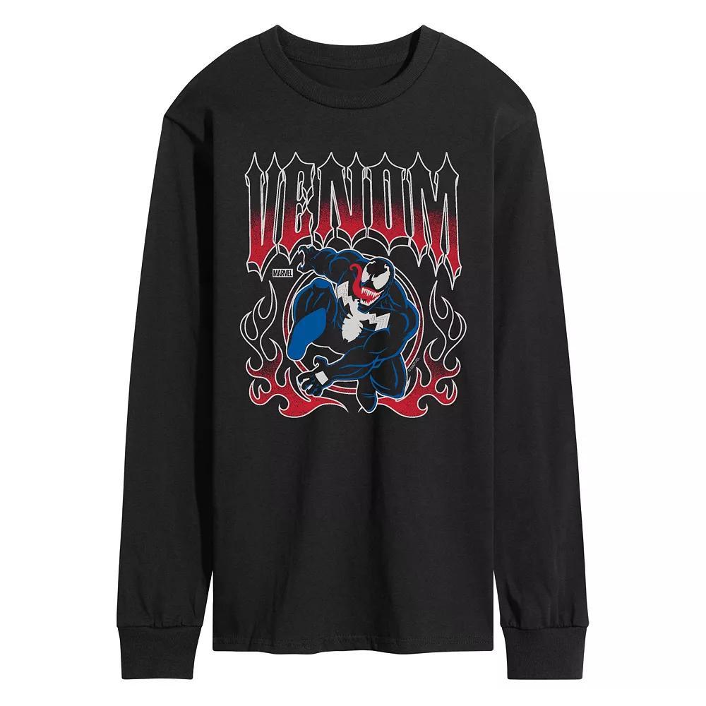Men's Marvel Venom Metal Band Long Sleeve Graphic Tee,  Product Image