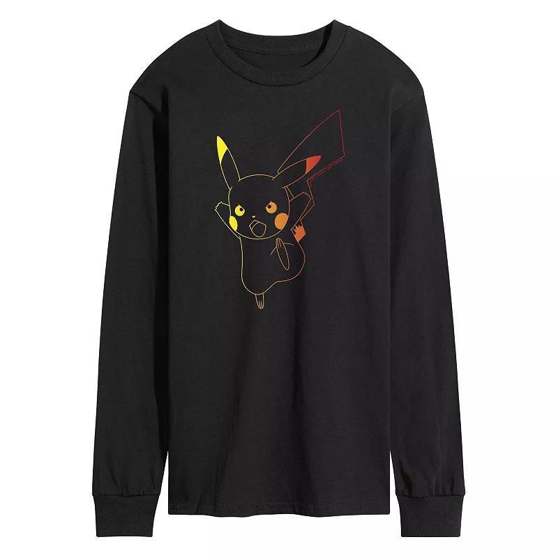 Men's Pokemon Pikachu Tee, Size: Small, Black Product Image