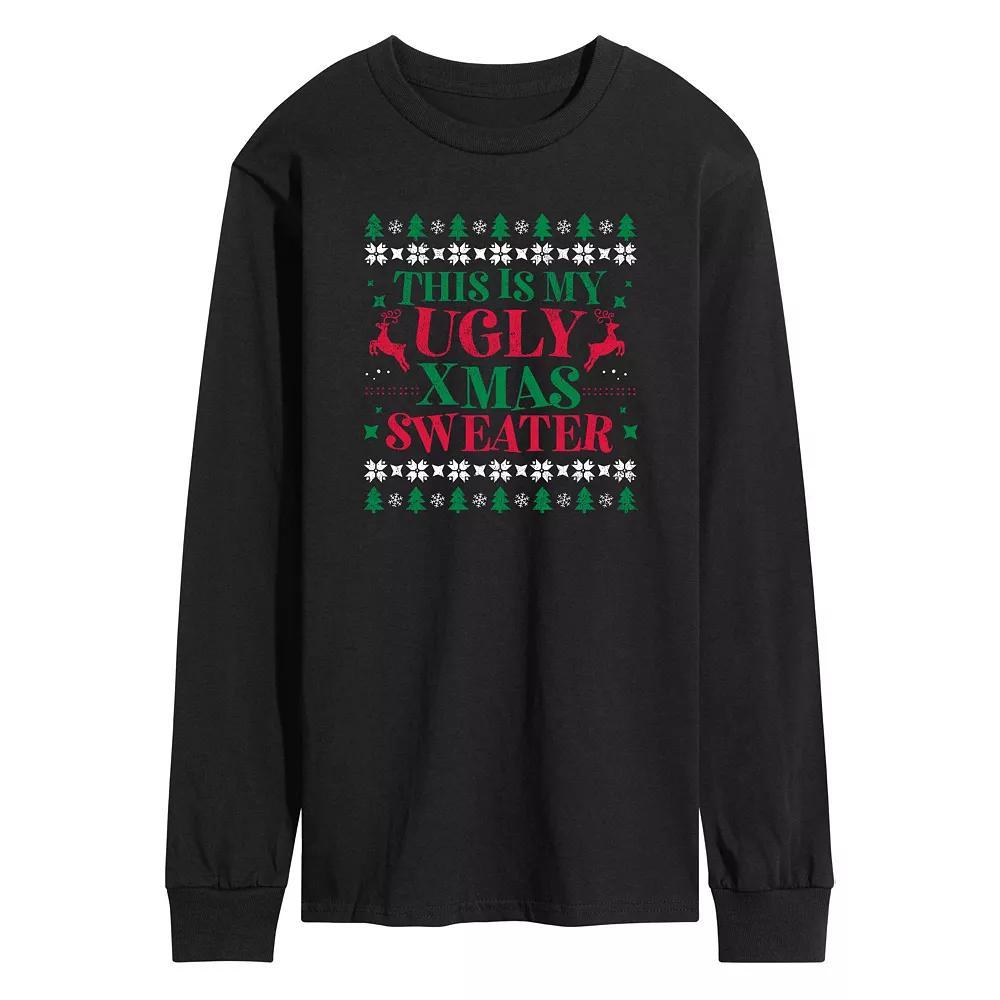 Men's This Is My Ugly Xmas Sweater Long Sleeve Graphic Tee,  Product Image