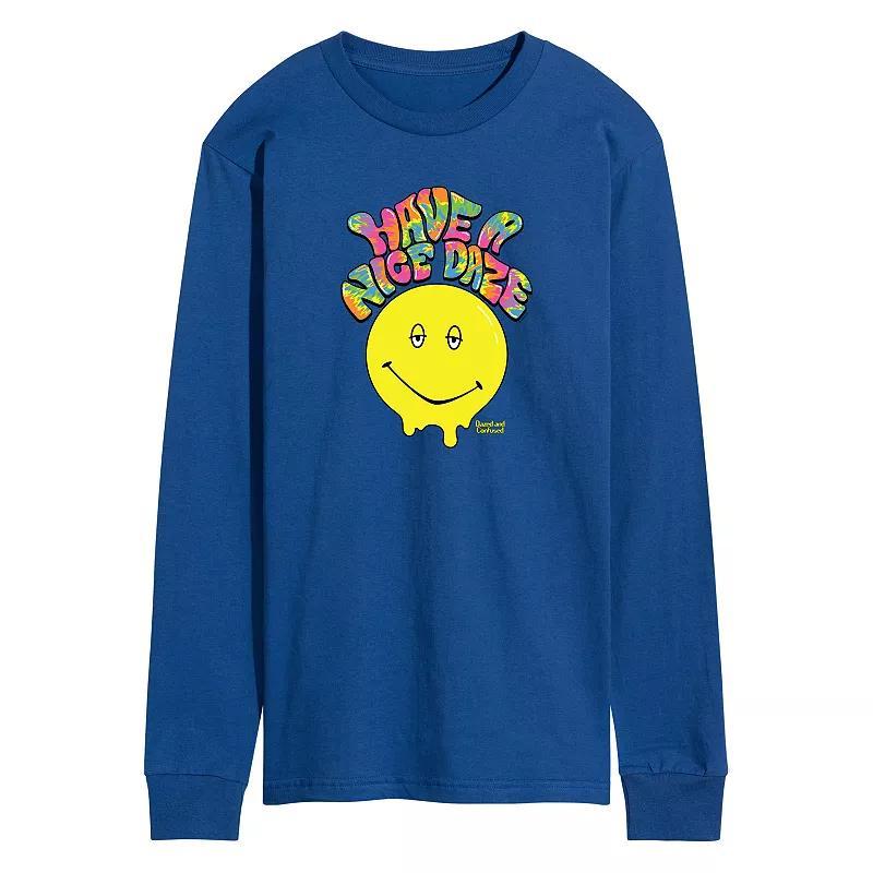 Men's Dazed and Confused Have a Nice Daze Smiley Long Sleeve Graphic Tee,  Product Image