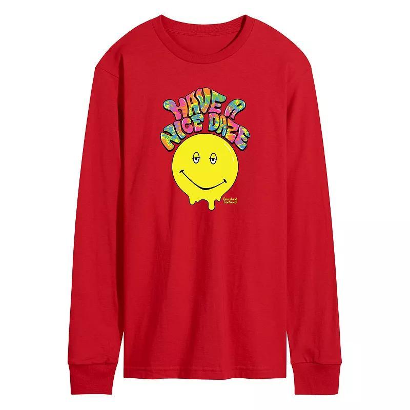 Men's Dazed and Confused Have a Nice Daze Smiley Long Sleeve Graphic Tee,  Product Image