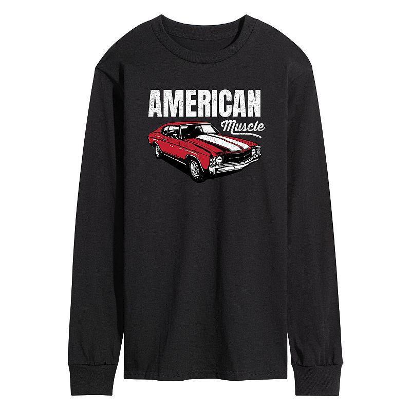 Mens American Muscle Long Sleeve Graphic Tee Product Image