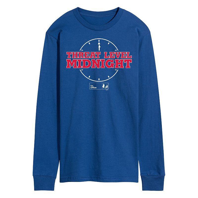 Men's The Office Threat Level Midnight Long Sleeve Tee,  Product Image