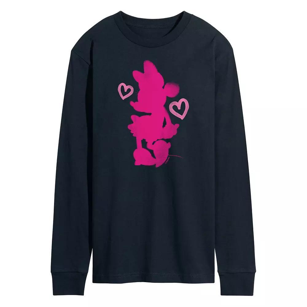 Disney's Minnie Mouse Men's Hearts Long Sleeve Tee,  Product Image