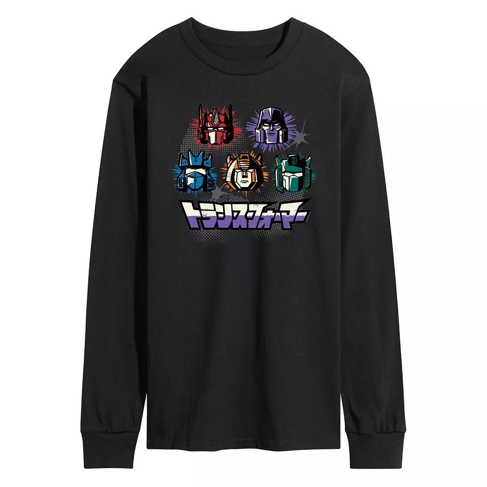 Men's Transformers Group Grid Long Sleeve Graphic Tee,  Product Image