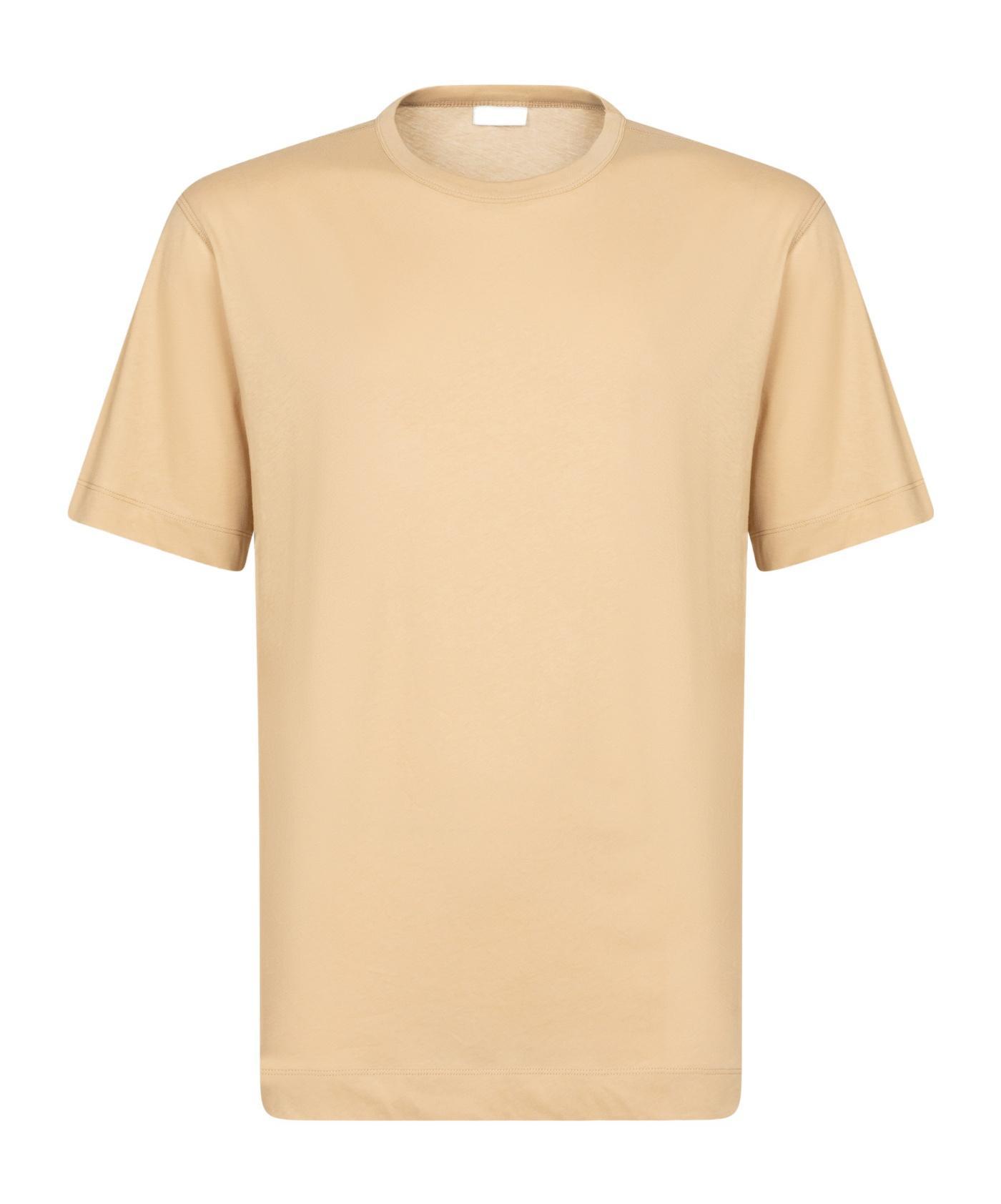 DRIES VAN NOTEN Short-sleeved Round Collar T-shirt In Nude Product Image