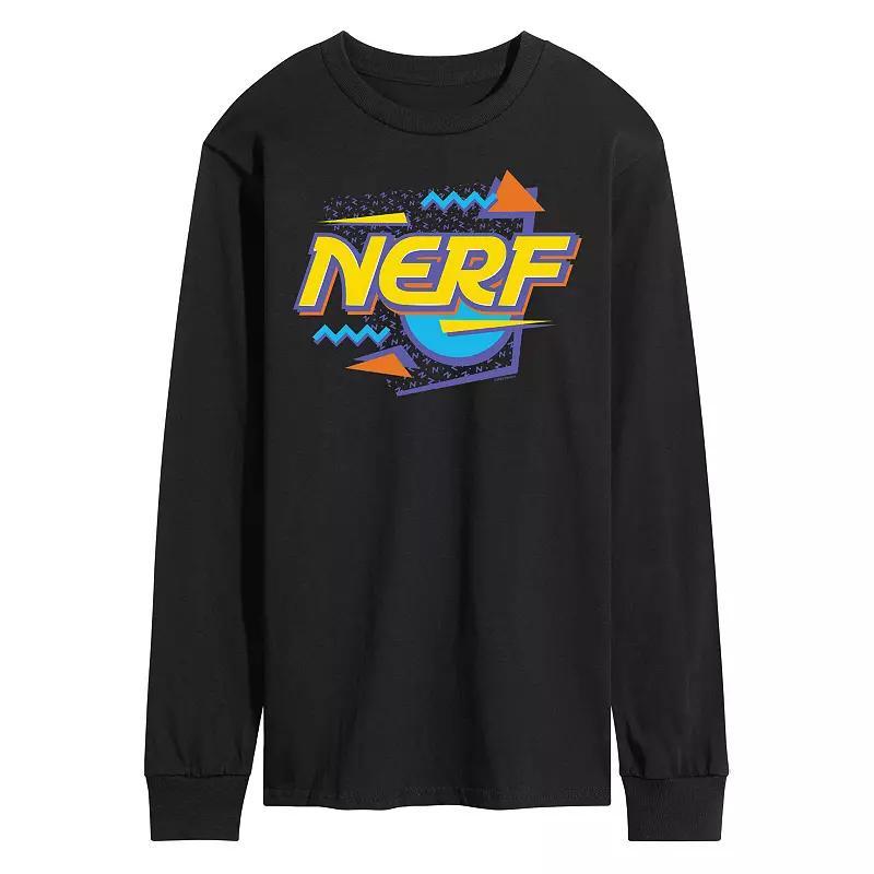 Men's Nerf 90s Logo Long Sleeve Graphic Tee, Size: XXL, Black Product Image