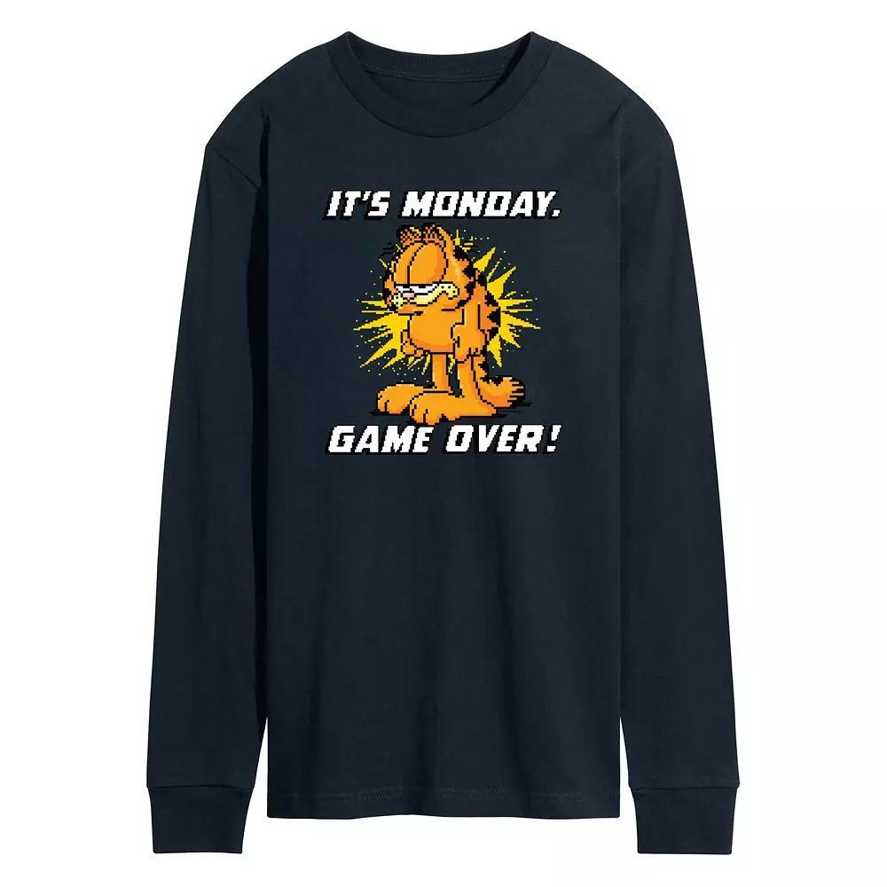 Men's Garfield It's Monday Long Sleeve Graphic Tee,  Product Image