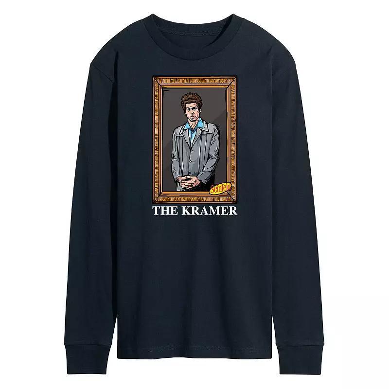 Mens Seinfeld The Kramer Long Sleeve Graphic Tee Blue Product Image