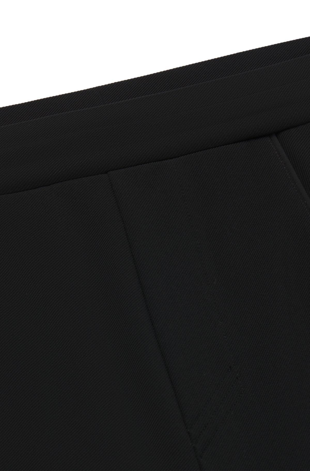 Regular-fit trousers in stretch gabardine with logo detail Product Image