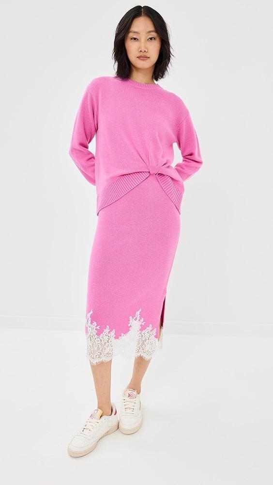 3.1 Phillip Lim Draped Knit Dress With Lace Hem | Shopbop Product Image