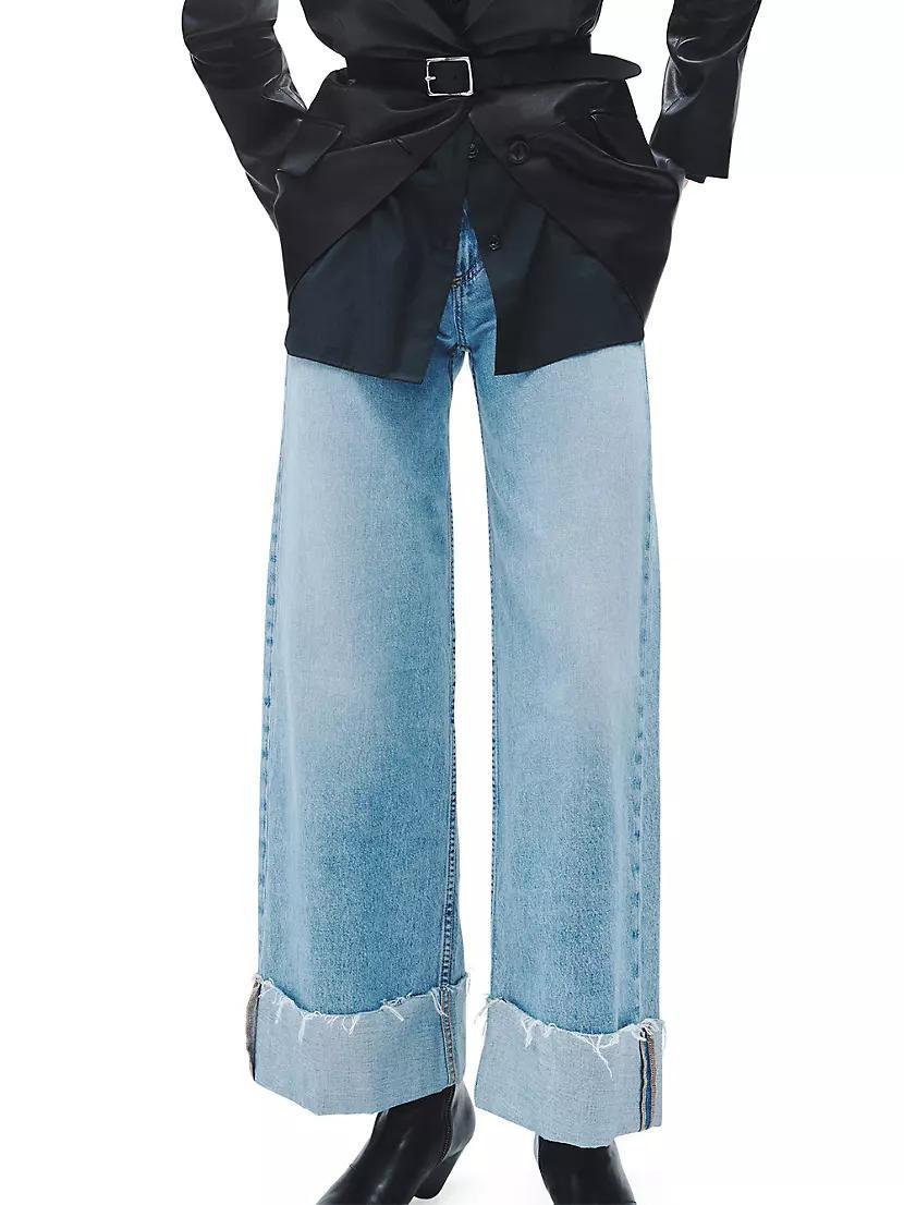 Sofie Crop Wide-Leg Cuff Jeans Product Image