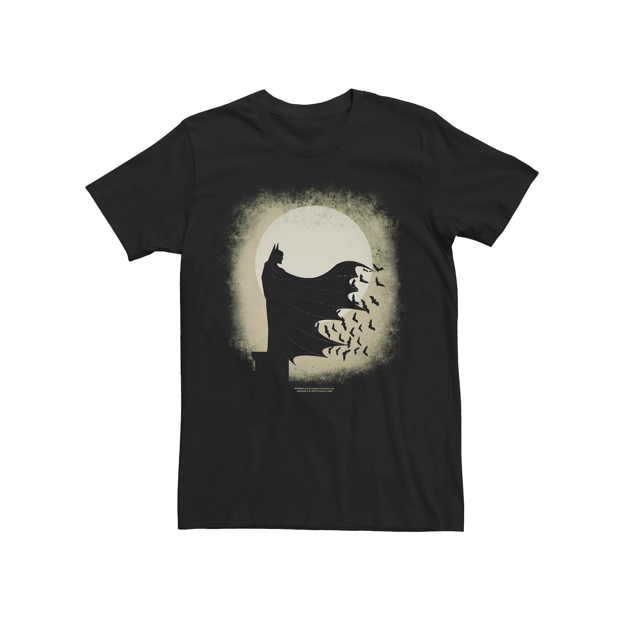 Men's DC Fandome Batman Moonlight Silhouette Profile Tee, Size: XXL, Black Product Image