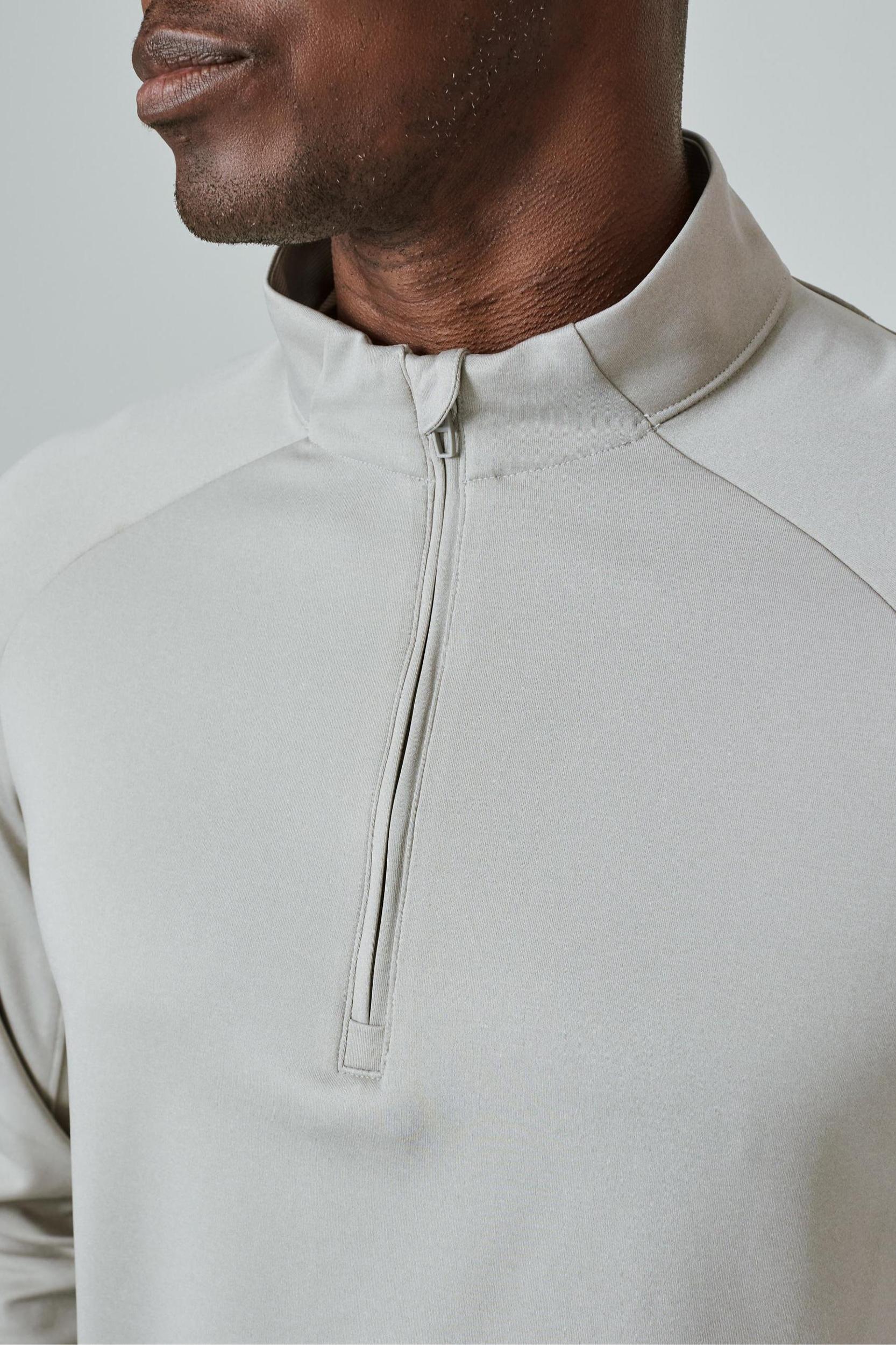 A Game Quarter Zip Pull Over - Tan Product Image