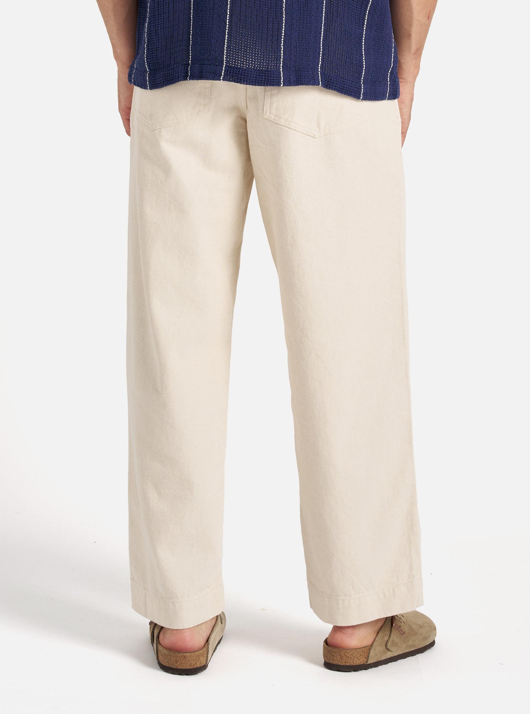 Universal Works Duke Pant in Ecru Recycled Cotton Product Image