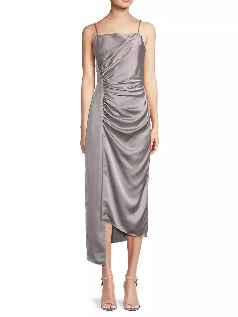 Lilliana Satin Draped Slip Dress Product Image