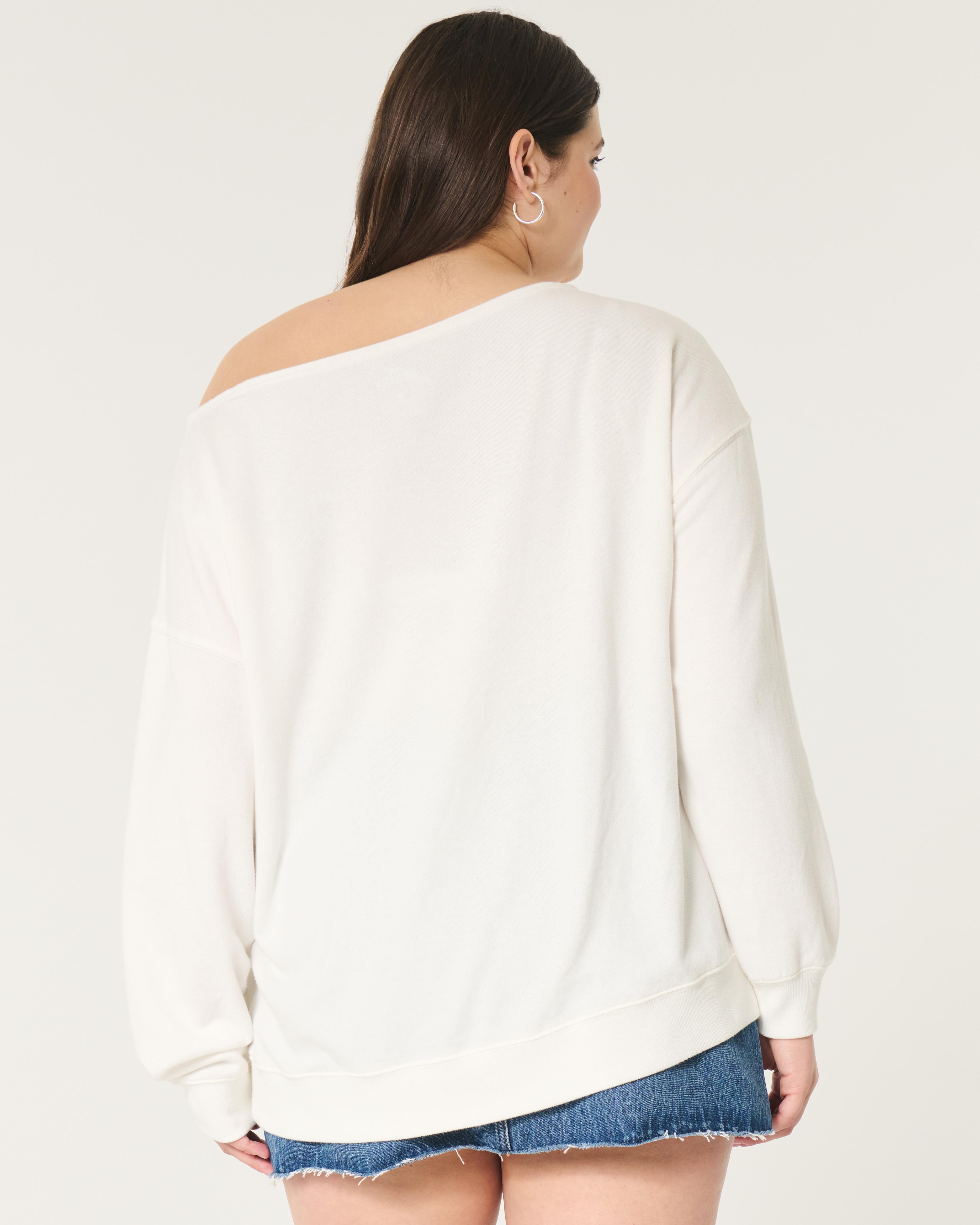 Oversized Off-the-Shoulder Sweatshirt Product Image