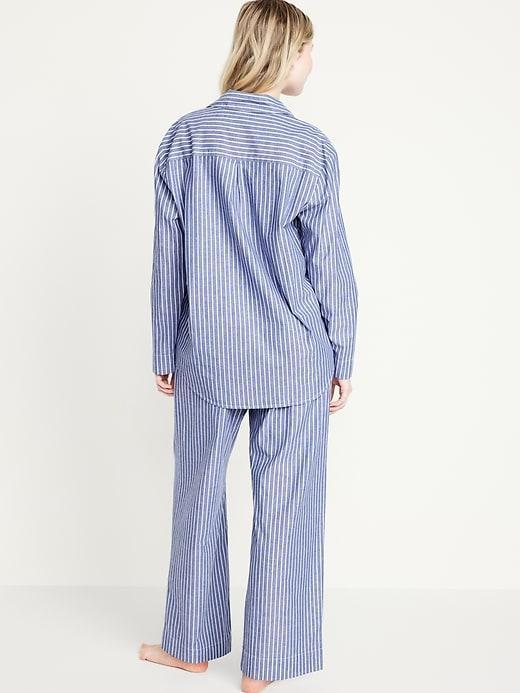 Poplin Pajama Pant Set Product Image