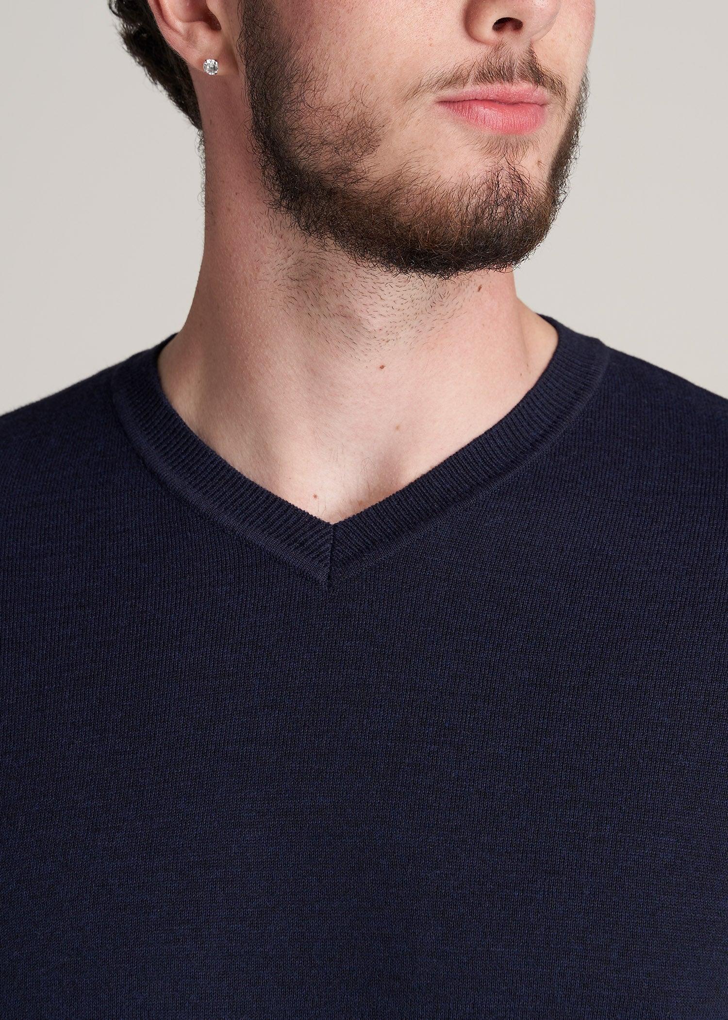 Everyday V-Neck Tall Men's Sweater in Patriot Blue Product Image