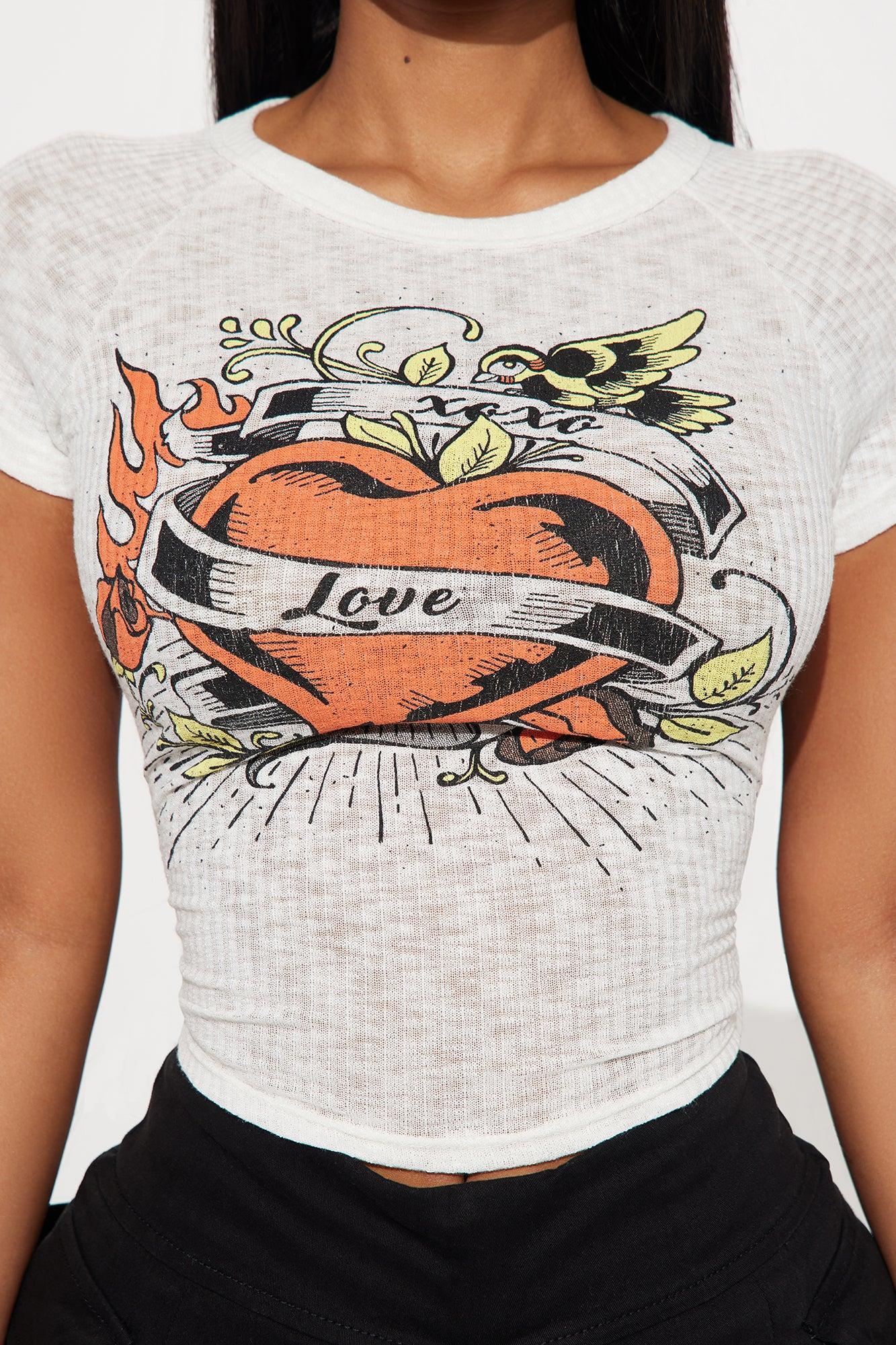 Loving On Me Fitted Tee - Ivory Product Image