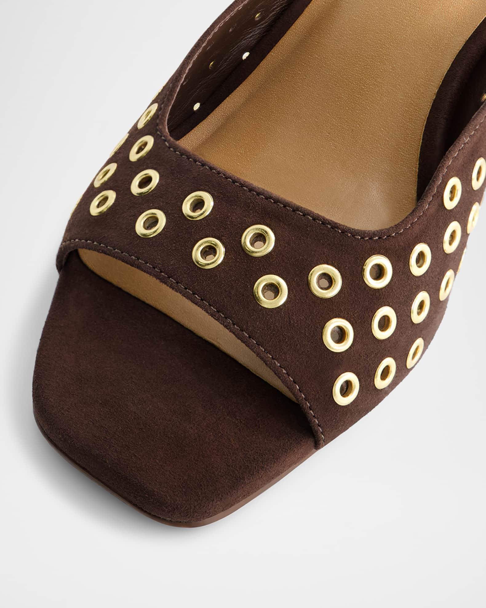 Suede Grommet Slide Mule Sandals Product Image