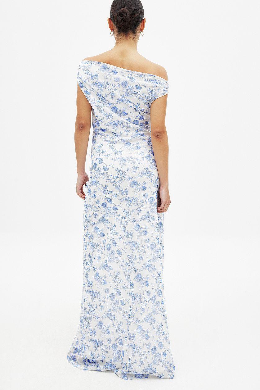 Draped Maxi Mesh Dress Product Image