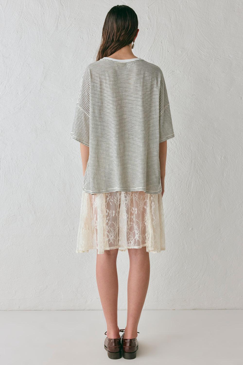 Dorit Lace Midi Skirt Cream Product Image