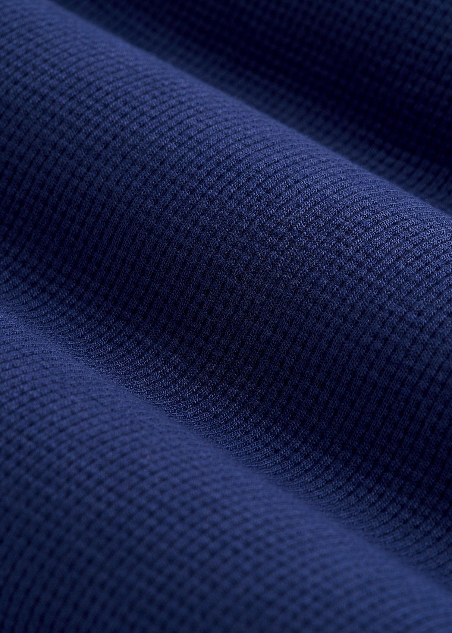 Open-Bottom Waffle Lounge Pants for Tall Women in Midnight Blue Female Product Image