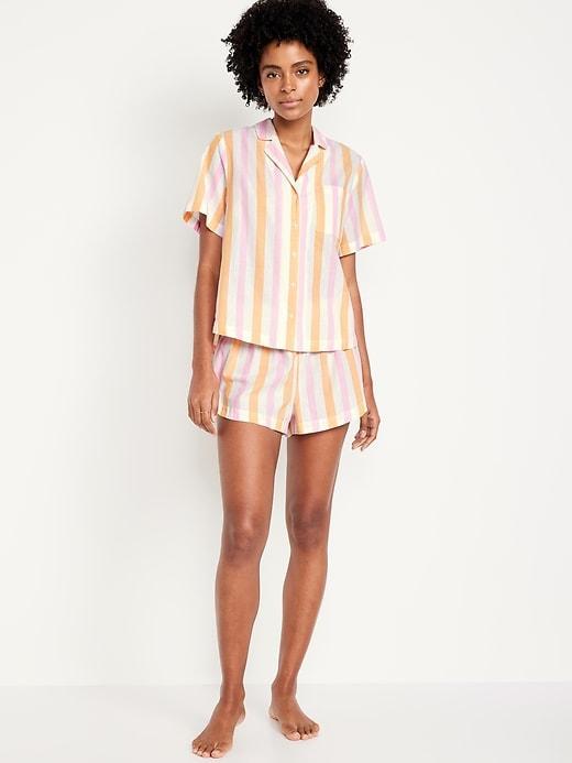 Poplin Pajama Short Set Product Image