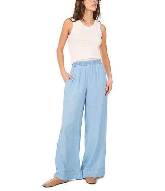 1. STATE Chambray Wide-Leg Pull-On Pants Product Image