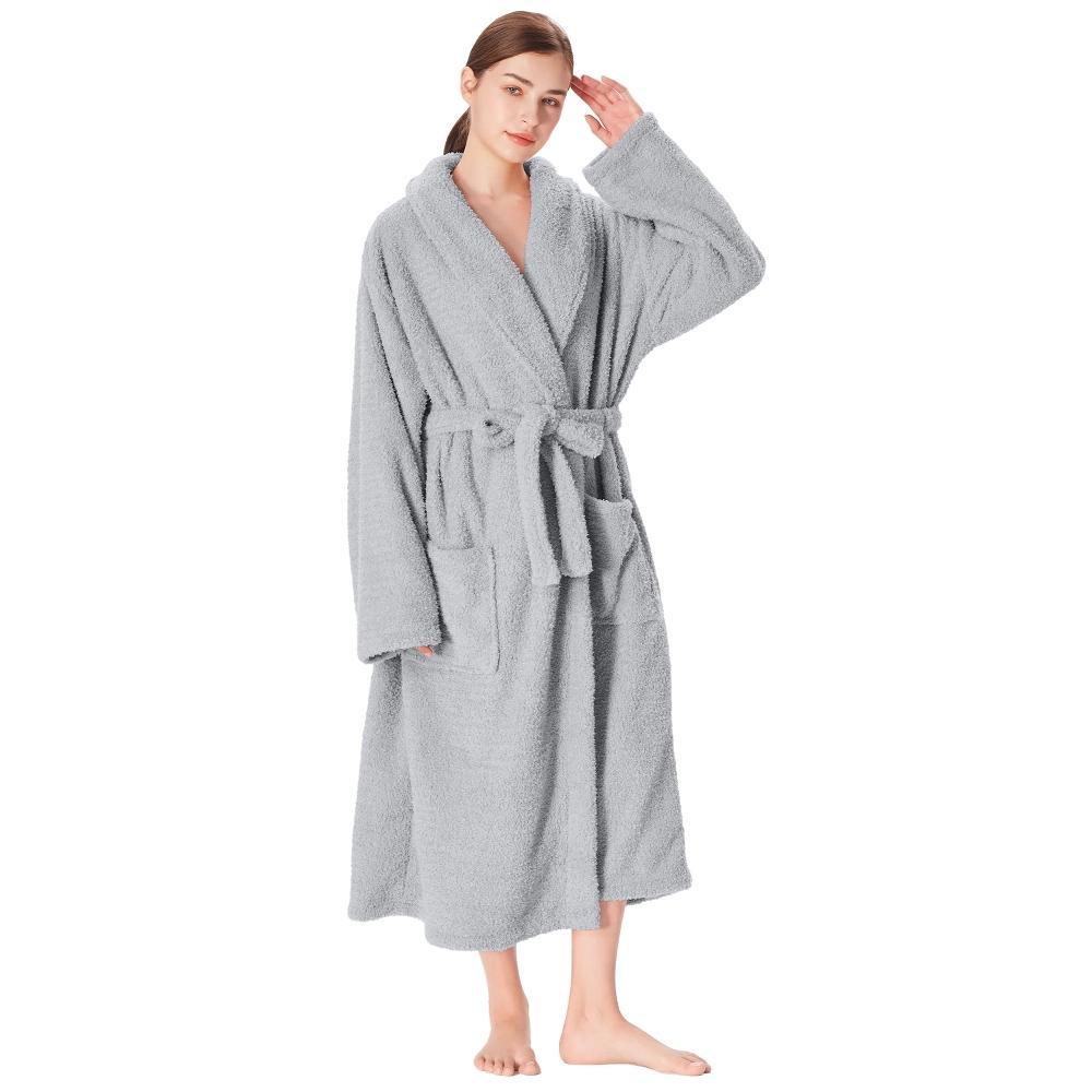 Catalonia Womens Plush Long Robe, Warm Comfy Fluffy Bathrobe, Gift for Her Product Image