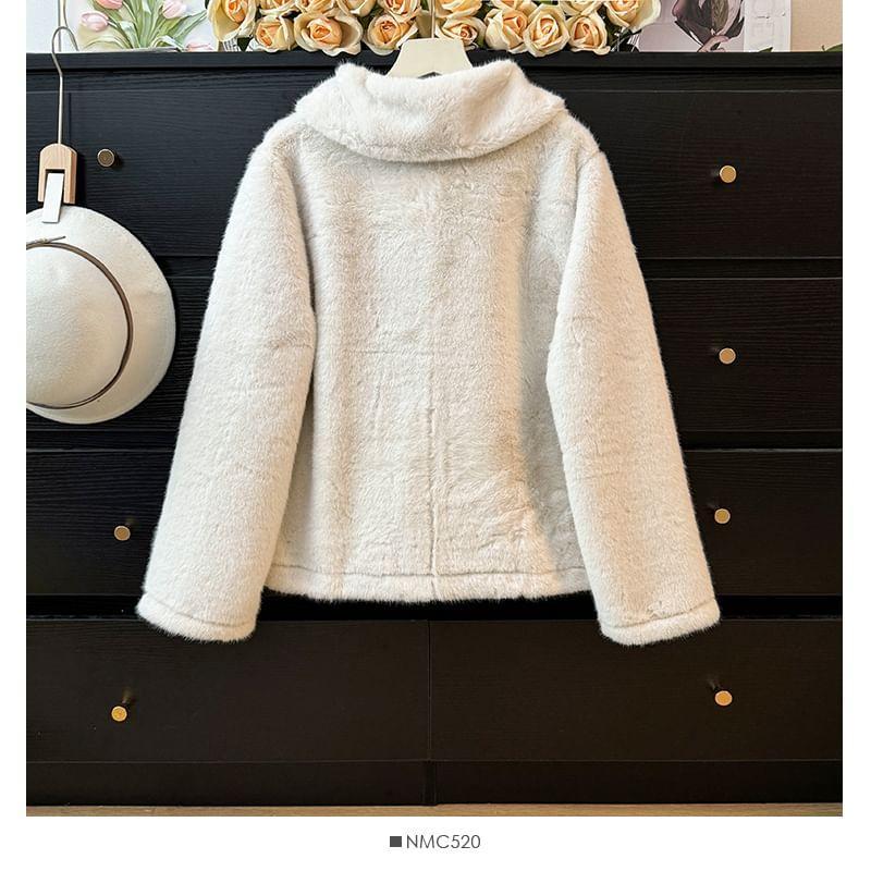 Collared Faux-Fur Coat Product Image