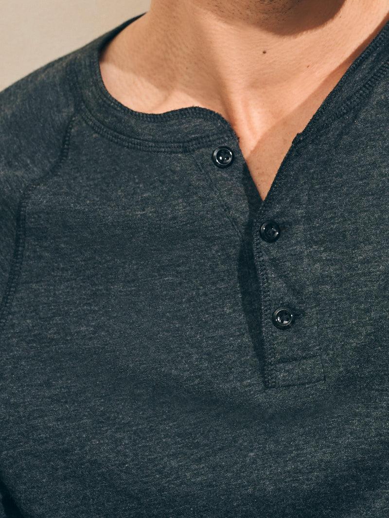 Long-Sleeve Newport Cloud Henley (Tall) - Charcoal Heather Product Image