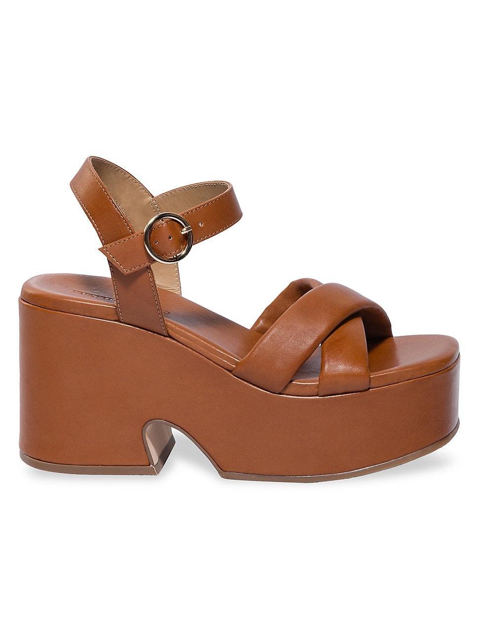 Womens Weston Leather Platform Sandals Product Image