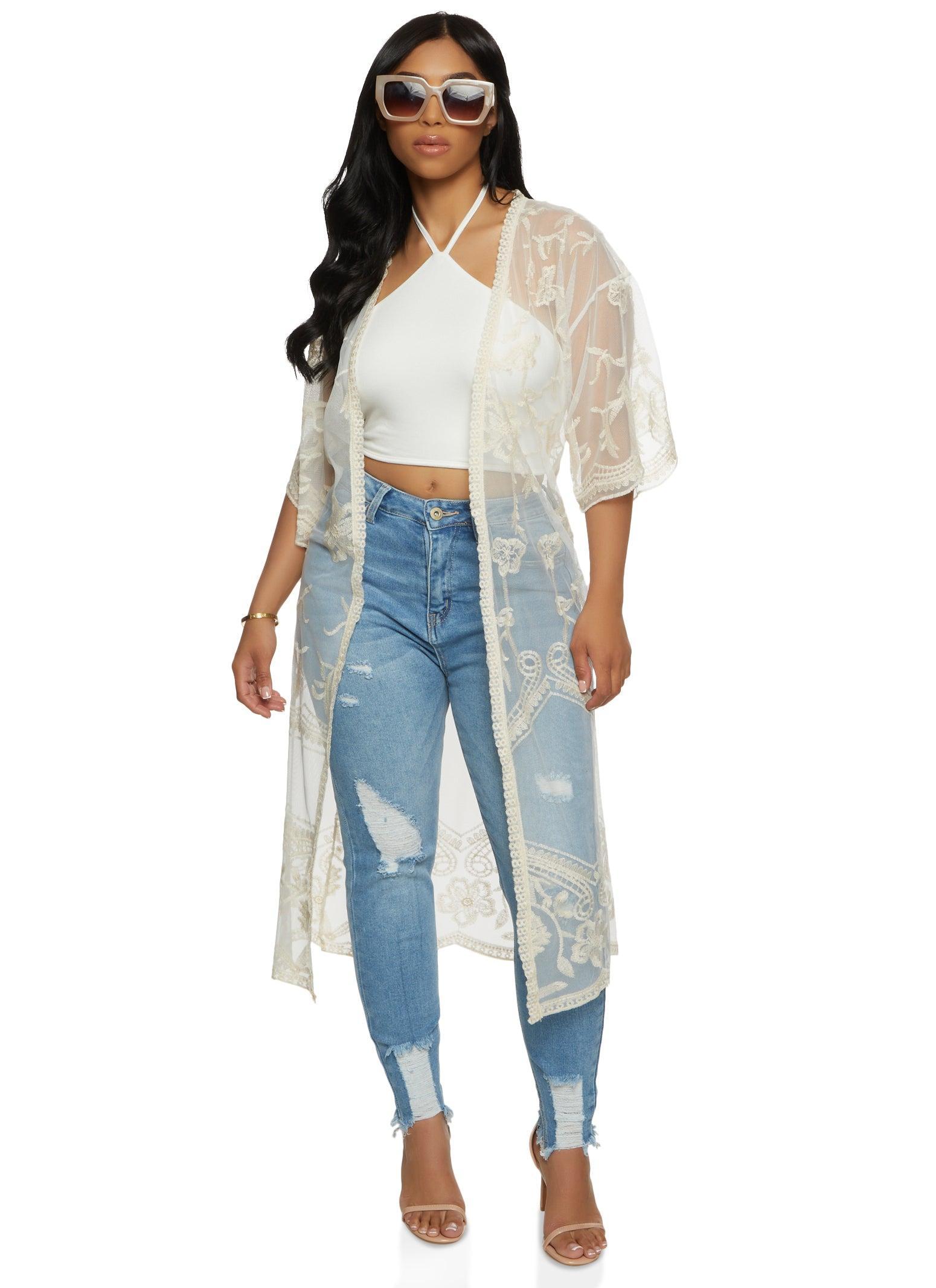 Womens Iris Bohemian Lace Kimono Product Image