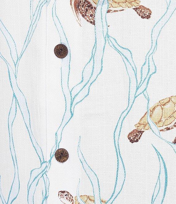 Caribbean Turtle Print Short Sleeve Woven Shirt Product Image
