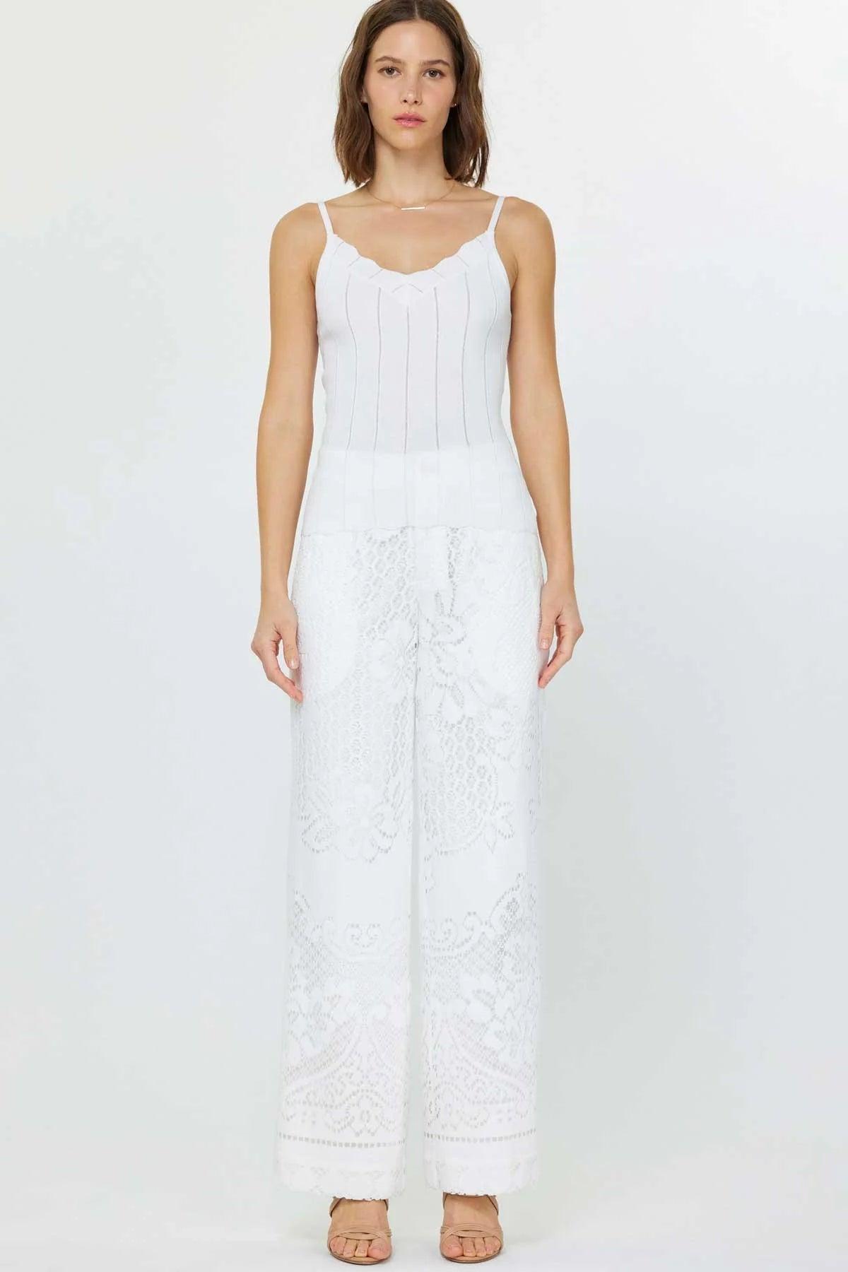 Scalloped Scoop Neck Tank Top Product Image