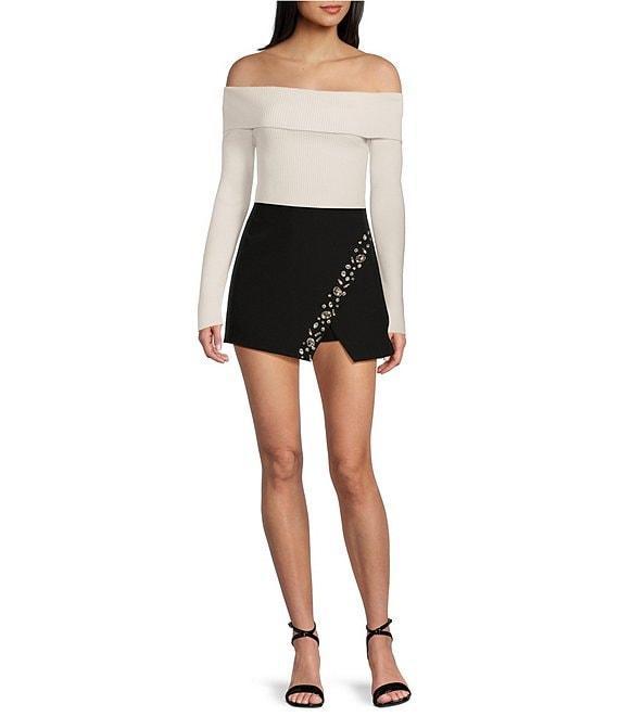 GB Rhinestone Mini Skirt Product Image