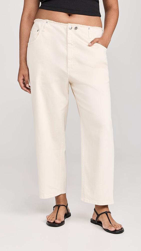 Tibi Garment Dyed Stretch Twill Cropped Newman Jeans | Shopbop Product Image